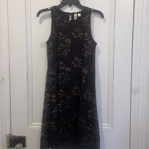 Size small black and gold dress